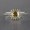 Cognac Diamond Engagement Ring 