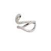 Snake Ring with Pave Diamonds Side View