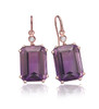 Amethyst Earrings in Rose Gold