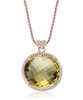 Round Lemon Quartz Pendant