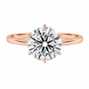Rose gold Diamond Engagement Ring with Six Prong Basket