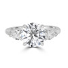 platinum three stone diamond engagement ring round with pear sides
