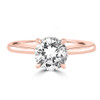 Solitaire Brilliant Cut Cathedral Engagement Ring Rose Gold