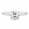 Solitaire Brilliant Cut Cathedral Engagement Ring Platinum