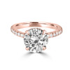 Brilliant Cut Diamond Engagement Ring with Hidden Halo- Nile Rose Gold