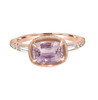 Oval Padparadsha Sapphire Ring in Rose Gold