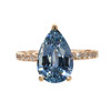 Sapphire Pear Shape Rose Gold Ring 