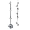 Long Drop Diamond Vine Earrings