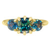 Three Stone Mermaid Sapphire Ring 