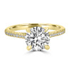 Solitaire Round Diamond Engagement Ring Yellow Gold 