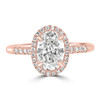Oval Diamond Halo Engagement Ring-Casablanca