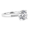 Platinum Solitaire Diamond Engagement Ring-side view