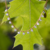 Invisible Diamond Shimmer Mini Necklace-Instagram on leaf