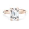 Emerald Cut Rose Gold Diamond Engagement Ring Rose Gold
