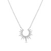 Mini Diamond Starburst Pendant White Gold