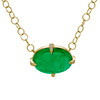 Cabochon Emerald Yellow Gold Necklace