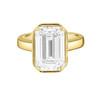 Emerald Cut Diamond Engagement Ring Yellow Gold
