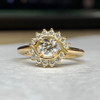 Diamond Halo Shape Engagement Ring
