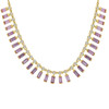 Pink Sapphire Baguette Necklace