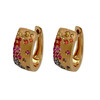 Rainbow Sapphire Huggy Hoop Earrings