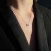 Emerald Cut Diamond Halo Pendant 