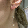 Floating Diamond Chain Earrings -model 