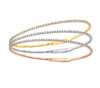 Flexible Diamond Bangle Bracelet stack of three 
