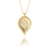 Gold Pear Shape Medallion Satin Finish