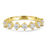 Compass Set Diamond Wedding Band yellow gold