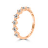 Compass Set Diamond Wedding Band rose gold side