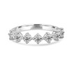 Compass Set Diamond Wedding Band white gold