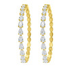 Pear Shape Diamond Hoop Earrings 