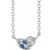Aquamarine Gemstone Necklace with Diamond Accents 