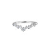 V Shaped Wedding Band with Brilliant Cut Diamonds -wg