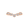 V Shaped Wedding Band with Brilliant Cut Diamonds -rg