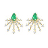 Starburst Earrings -Emerald