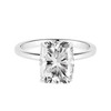 Cushion Cut Solitaire Diamond Engagement Ring Platinum - Marrakesh