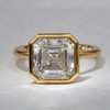 Square Bezel Set Diamond Ring 