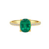 Cushion Cut Emerald Ring with Diamonds 