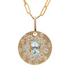 Aquamarine and Diamond Medallion