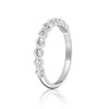 Shared Prong Half Way Diamond Ring Standing 