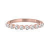 Shared Prong Half Way Diamond Ring rose gold