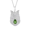Demantoid Garnet and Diamond Pendant