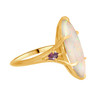 Marquise Opal Ring with Pink Sapphires Side View