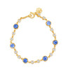Cornflower Blue Sapphire and Diamond Bracelet