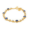 Cornflower Blue Sapphire and Diamond Bracelet Side View