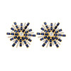 Blue sapphire snowflake earrings