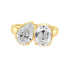 Toi et Moi Engagement Ring with Diamonds yellow gold