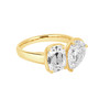Toi et Moi Engagement Ring with Diamonds side view