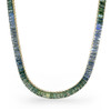 Multi Sapphire Baguette Necklace Mermaid Colors